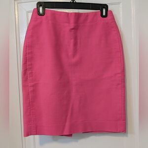 J. Crew No. 2 Pencil Skirt in Pink Cotton